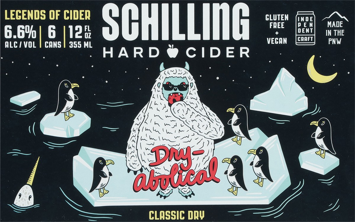 slide 14 of 14, Schilling Classic Dry Dry--Abolical Hard Cider 6 - 12 fl oz Cans, 6 ct; 12 oz