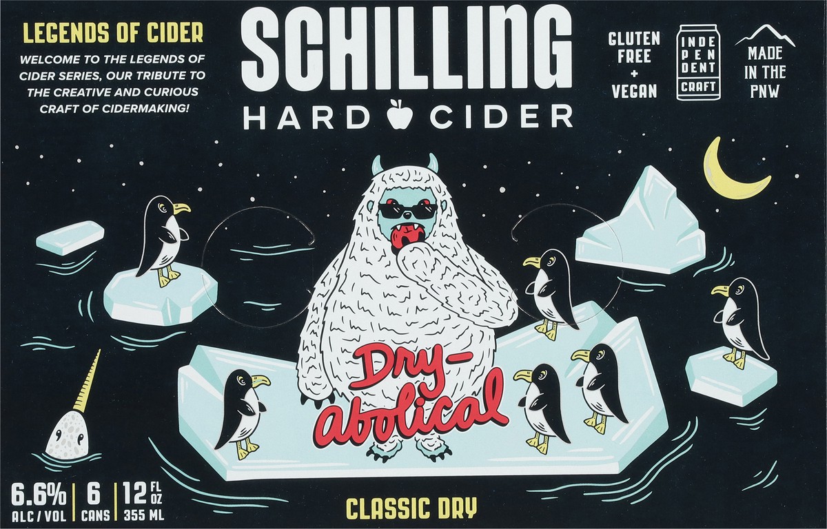 slide 9 of 14, Schilling Classic Dry Dry--Abolical Hard Cider 6 - 12 fl oz Cans, 6 ct; 12 oz