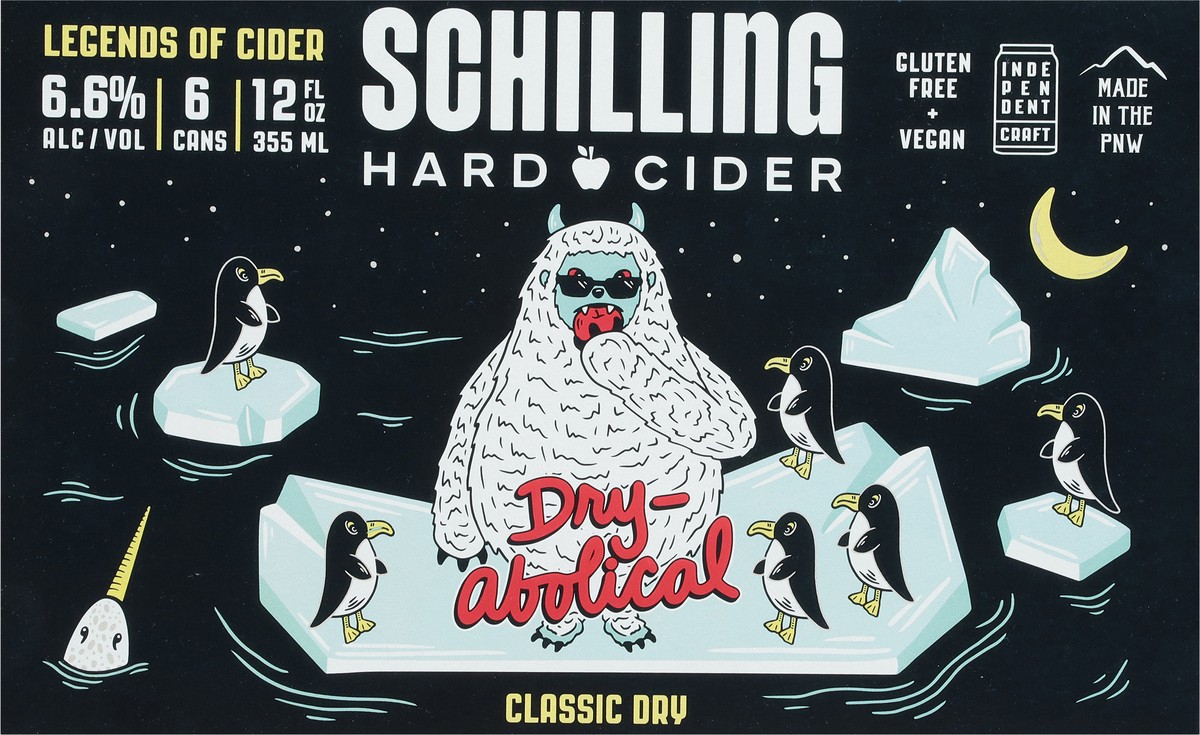 slide 11 of 14, Schilling Classic Dry Dry--Abolical Hard Cider 6 - 12 fl oz Cans, 6 ct; 12 oz