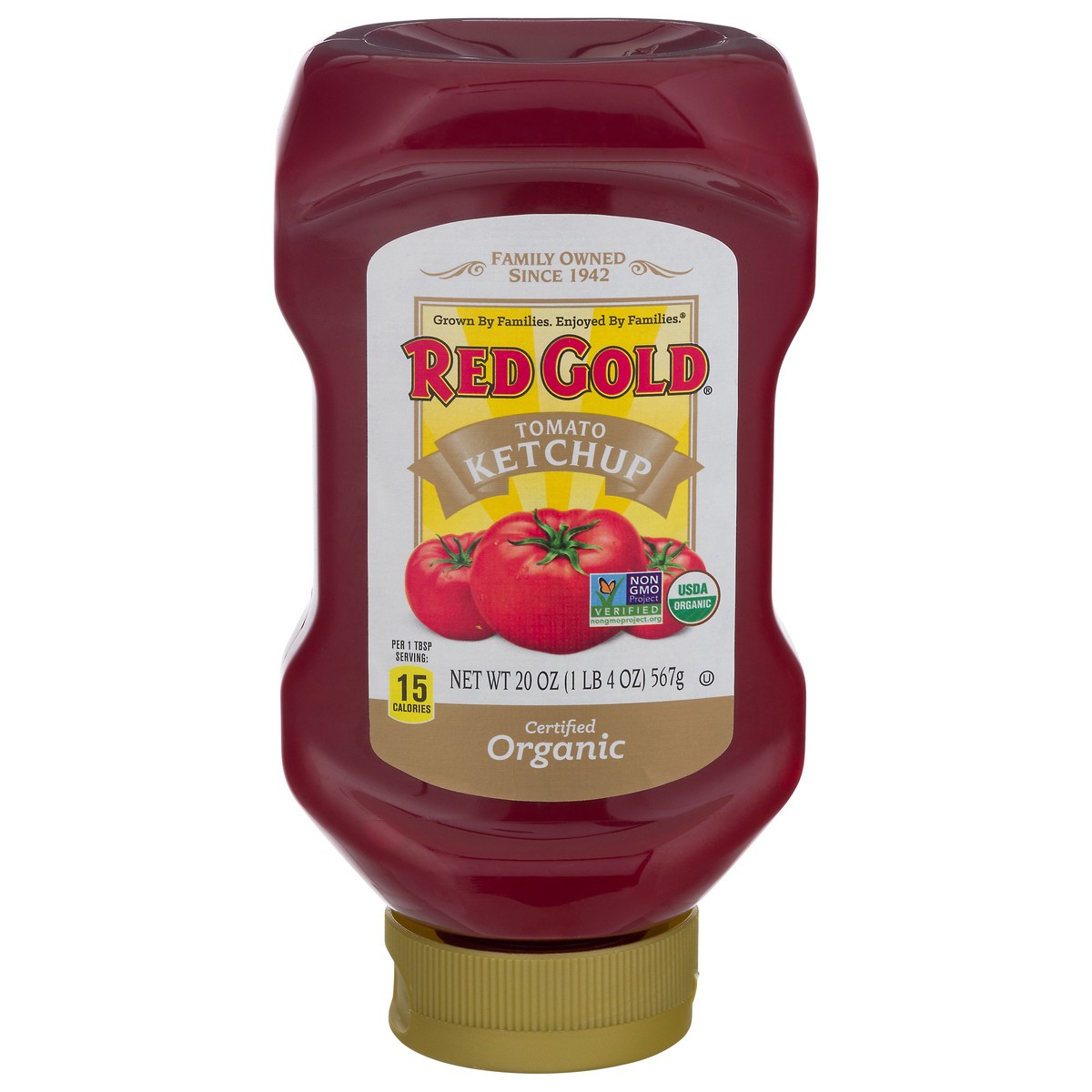 slide 1 of 11, Red Gold Organic Ketchup, 20 oz