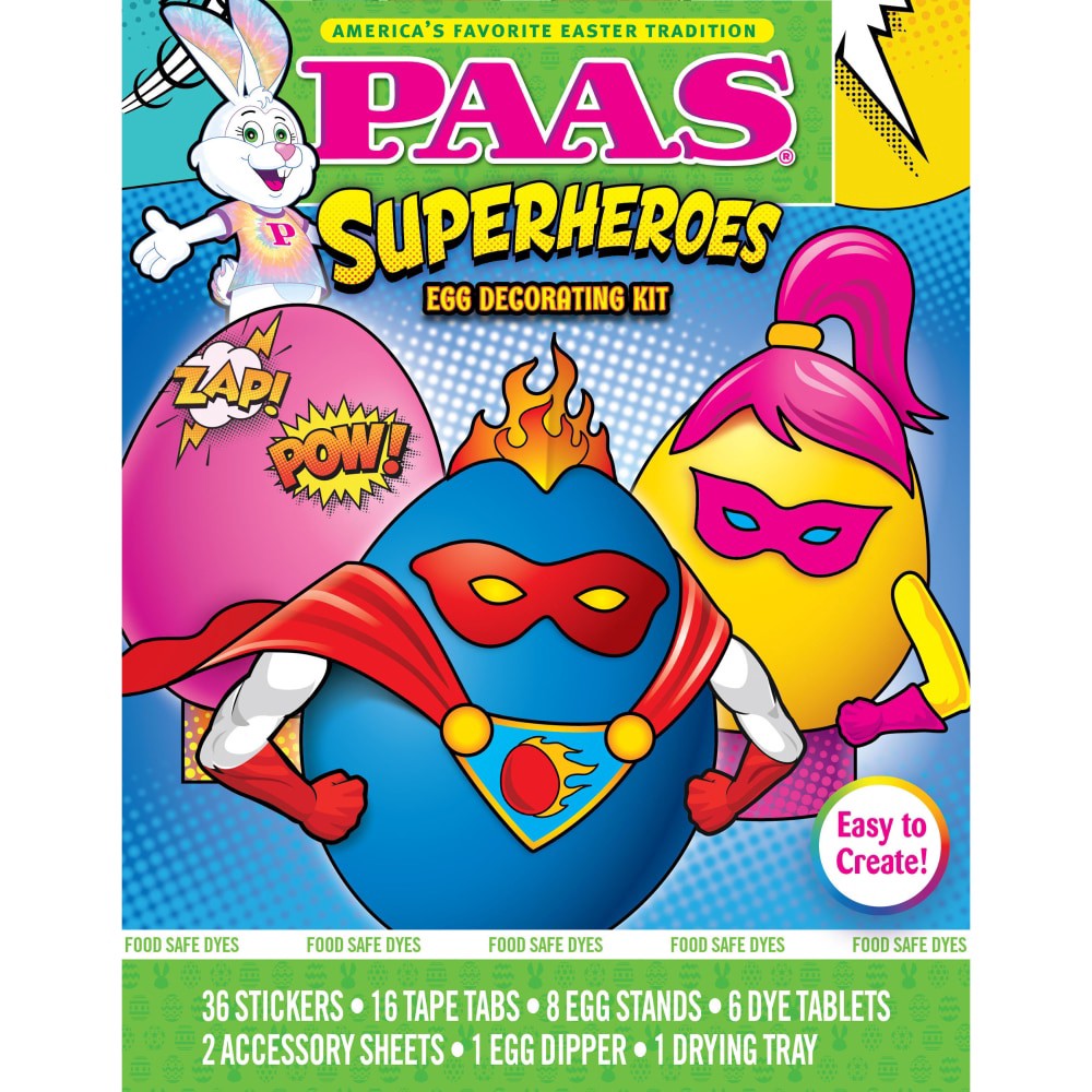 slide 1 of 1, Paas Superheroes Dye Kit - Ea, 1 ct