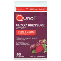 Qunol Beets + CoQ10 and Grape Seed Blood Pressure Support 60 Capsules