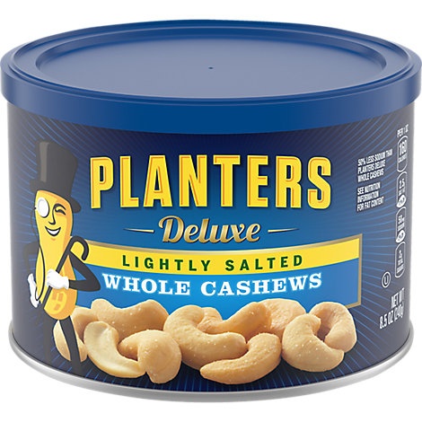 slide 1 of 1, Planters Deluxe Cashews Whole Lightly Salted, 8.5 oz