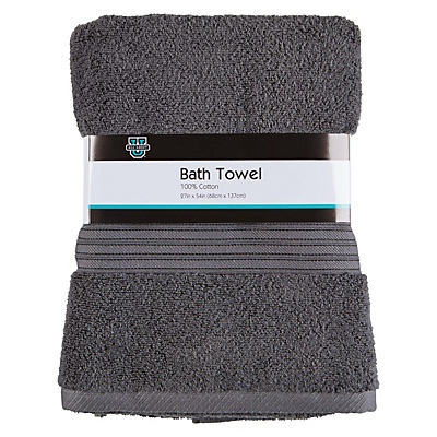 slide 1 of 1, All About U Bath Towel Gray, 1 ct