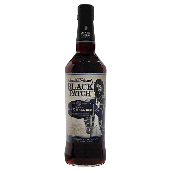 slide 1 of 1, Admiral Nelson's Black Patch Spiced Rum, 750 ml