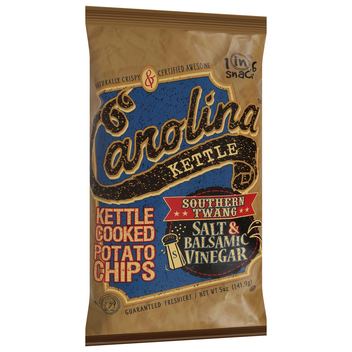 slide 13 of 13, Carolina Kettle Cooked Salt & Balsamic Vinegar Potato Chips 5 oz, 5 oz
