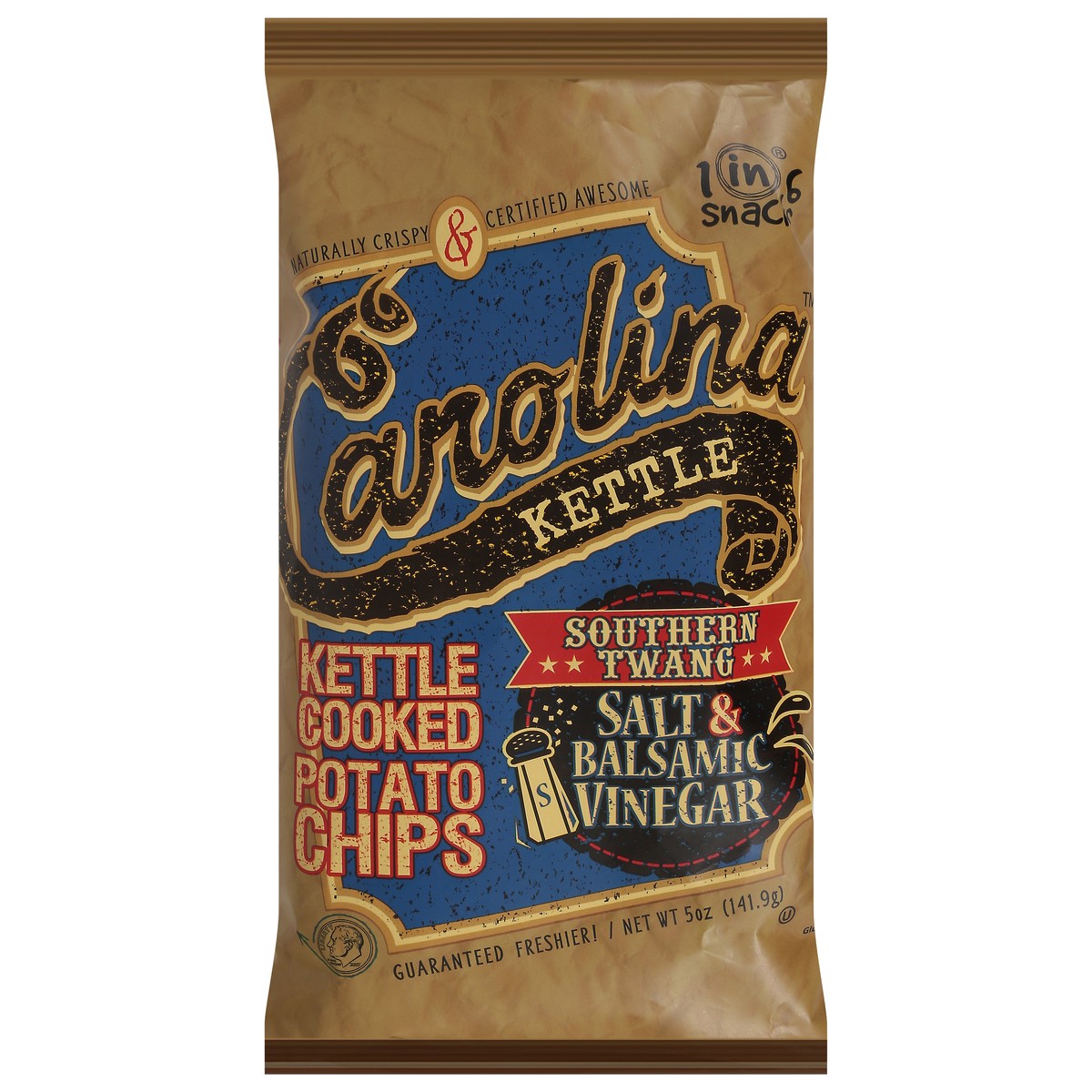 slide 10 of 13, Carolina Kettle Cooked Salt & Balsamic Vinegar Potato Chips 5 oz, 5 oz