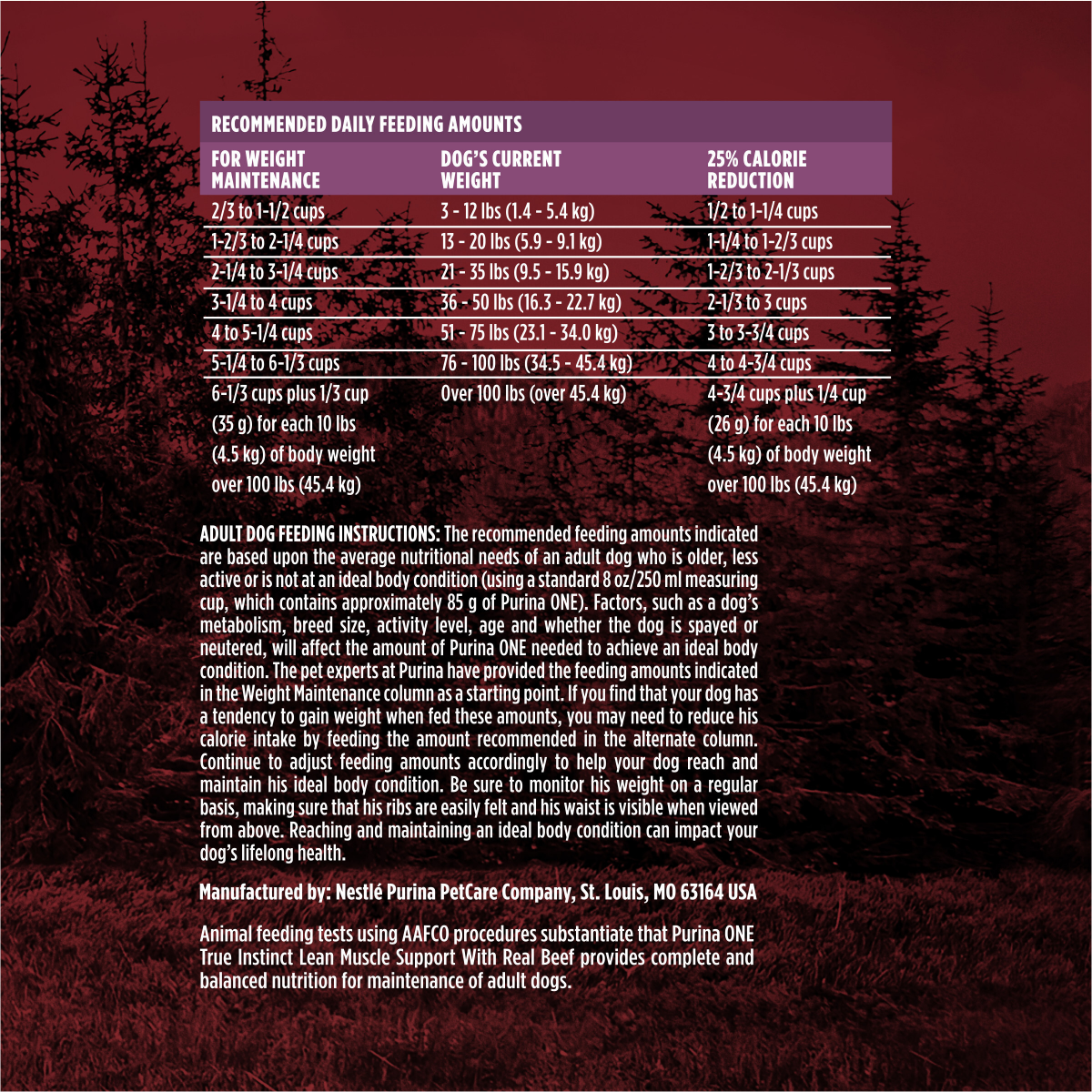 slide 5 of 29, Purina ONE True Instinct Lean Muscle Support With Real Beef Natural With Added Vitamins, Minerals and Nutrients High Protein Dog Food - 15 lb. Bag, 15 lb