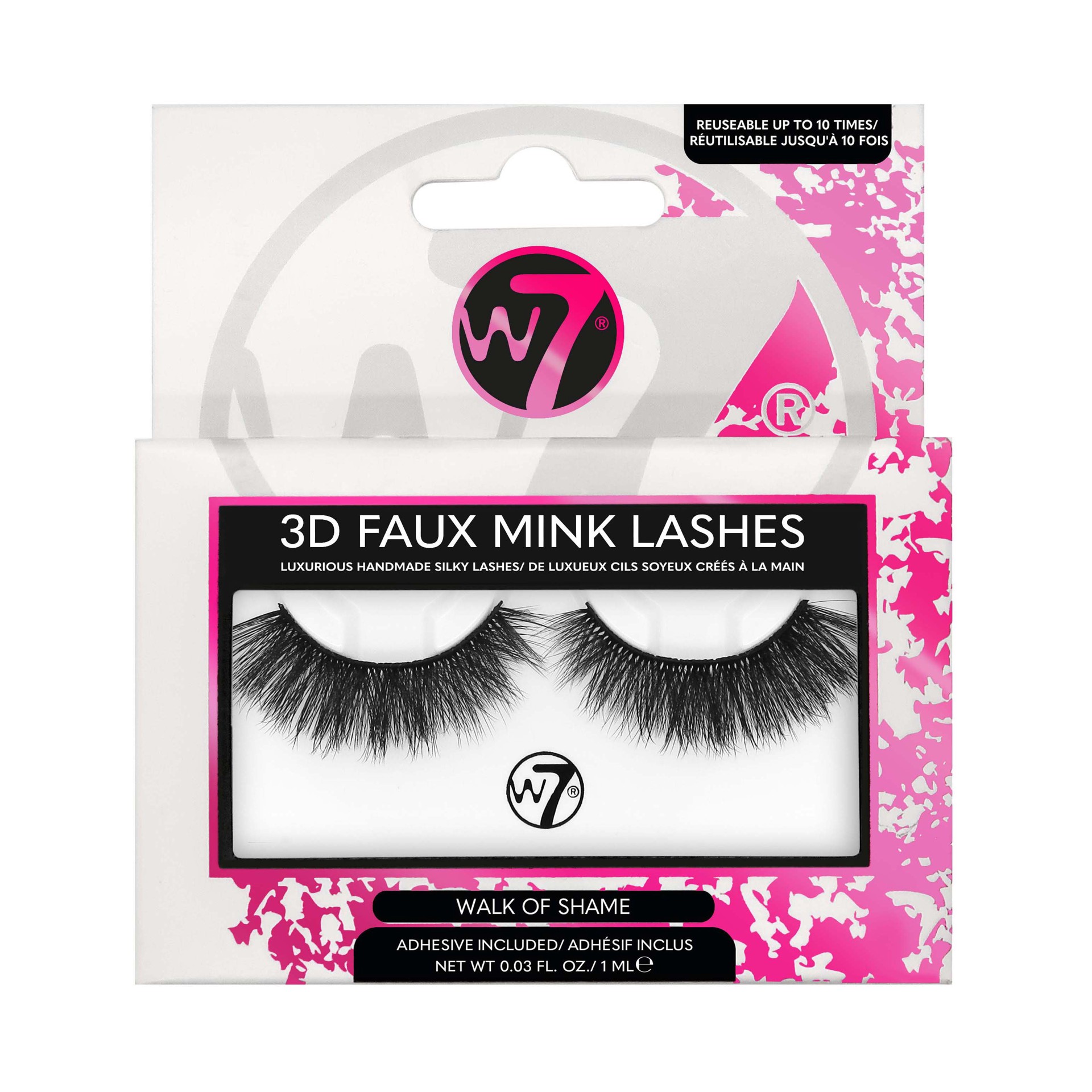 slide 1 of 1, W7 3D Faux Mink Lashes - Walk Of Shame, 1 ct