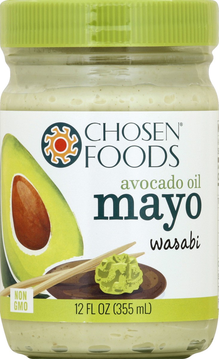 slide 2 of 2, Chosen Foods Wasabi Avocado Oil Mayonnaise, 12 fl oz