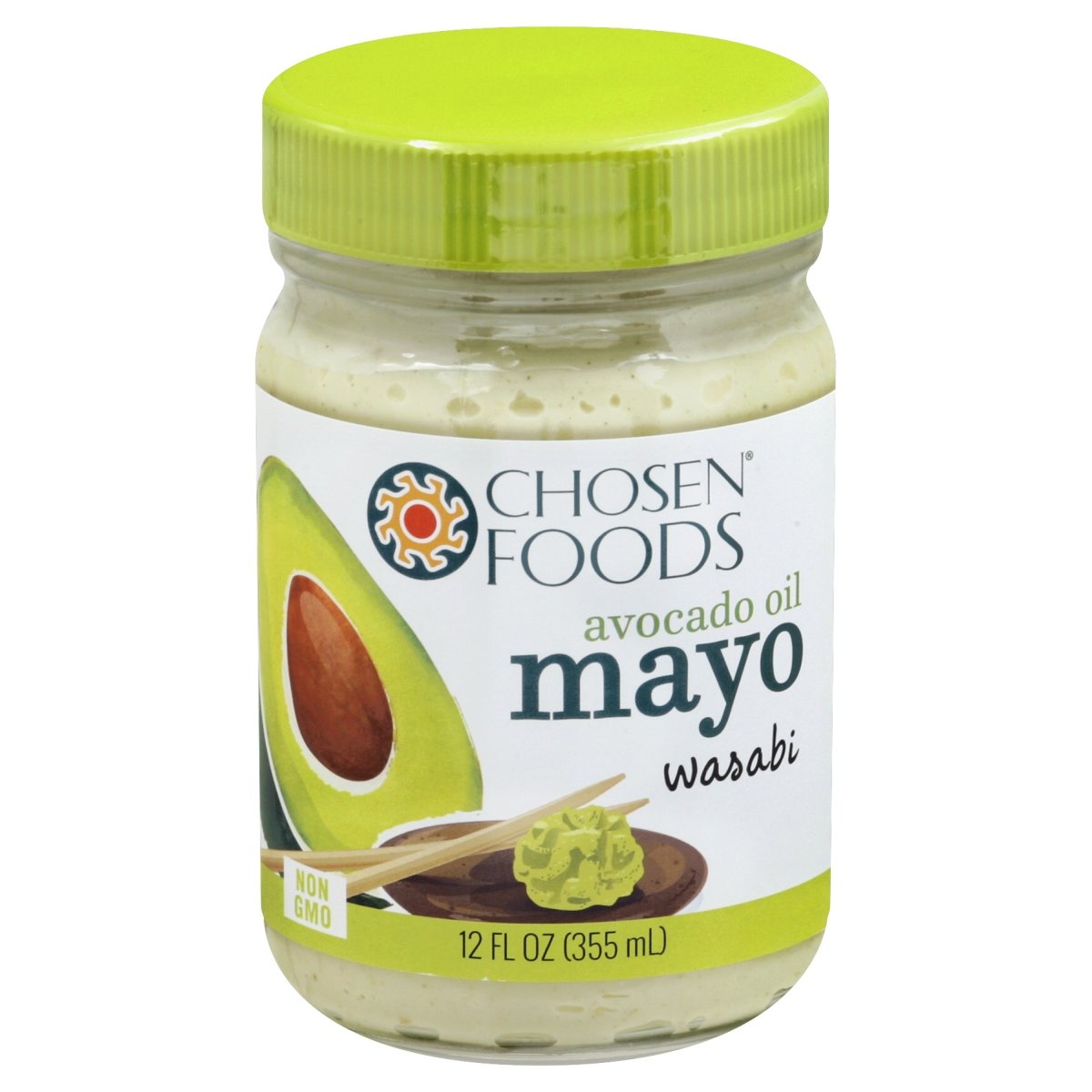 slide 1 of 2, Chosen Foods Wasabi Avocado Oil Mayonnaise, 12 fl oz