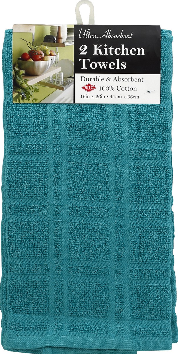 slide 2 of 2, Ritz Teal Ultra Absorbent Kitchen Towels 2 Each, 2 ct
