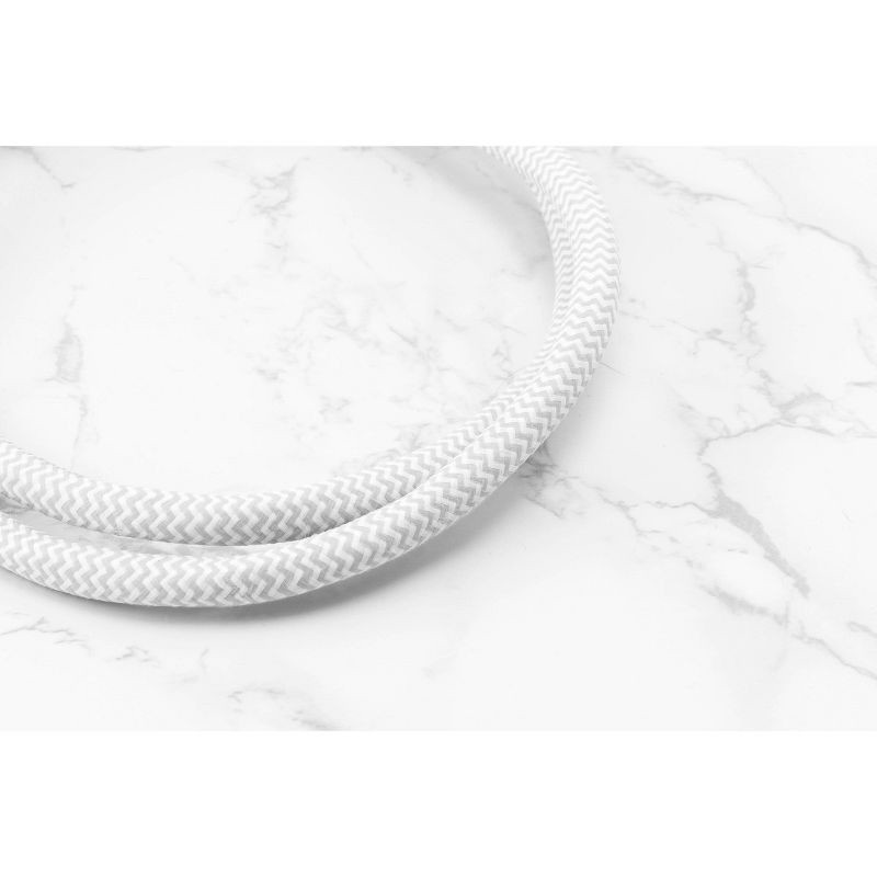 slide 4 of 8, General Electric 6-Outlet Power Strip 1 USB-A 1 USB-C 15W Shared 6' Braided Cord White, 1 ct