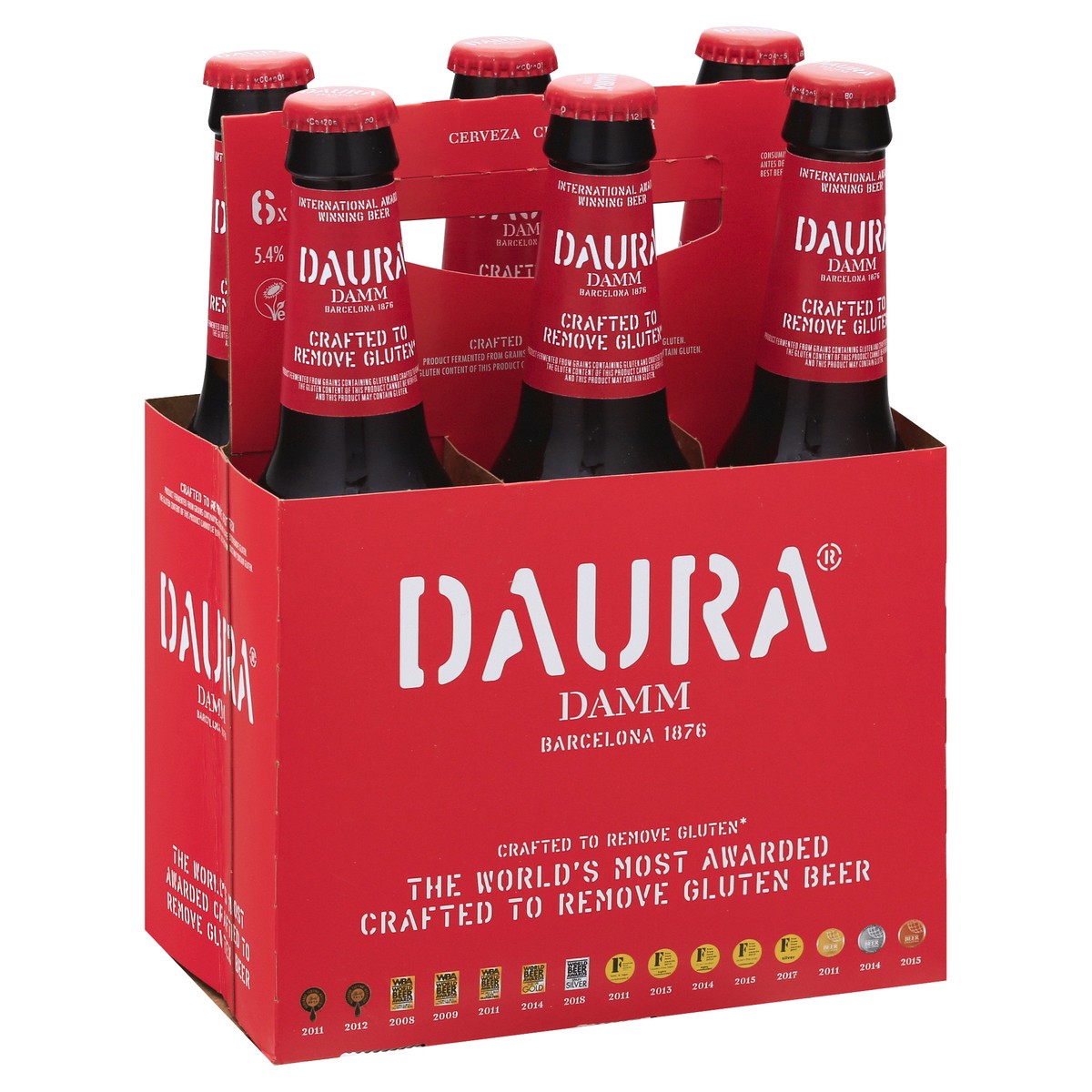 slide 5 of 11, Daura Damm Beer 6 ea, 4 ct; 12 oz