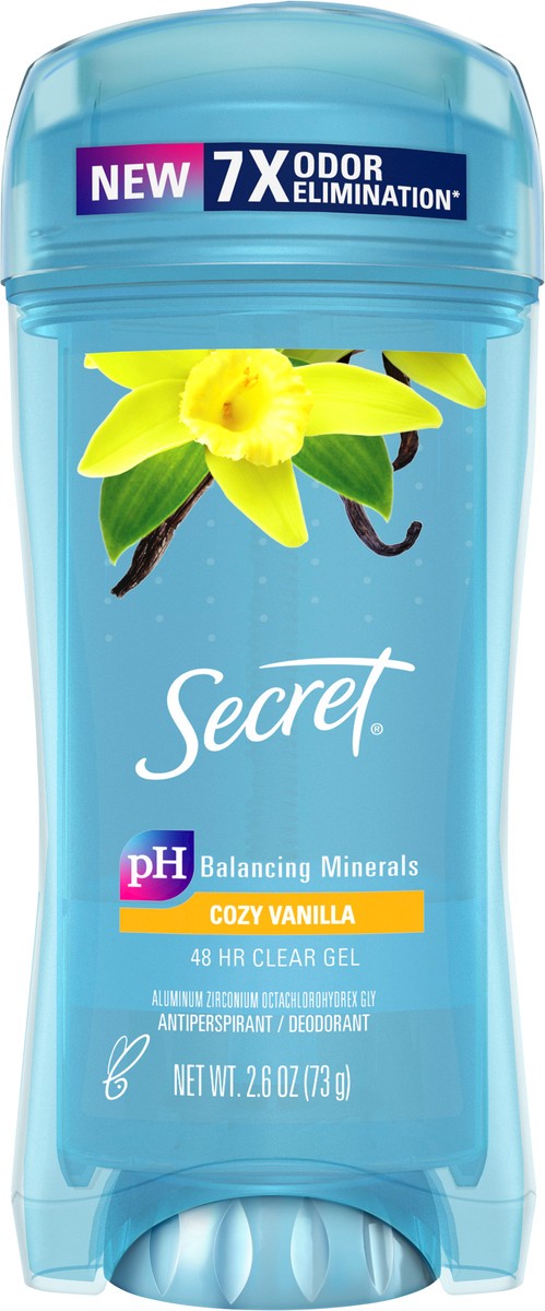 slide 2 of 3, Secret Fresh Clear Gel Antiperspirant and Deodorant for Women, Cozy Vanilla Scent, 2.6 oz, 2.6 oz