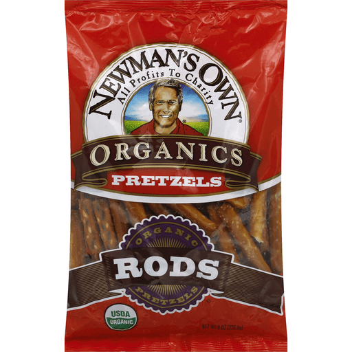 slide 1 of 6, Newman's Own Organics Pretzels, Organic, Rods, 8 oz