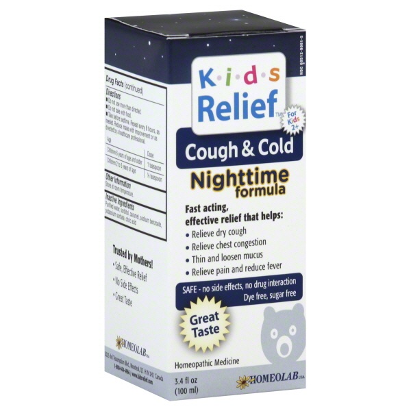 slide 1 of 4, Kids Relief Cough & Cold Nighttime Formula, 3.4 oz