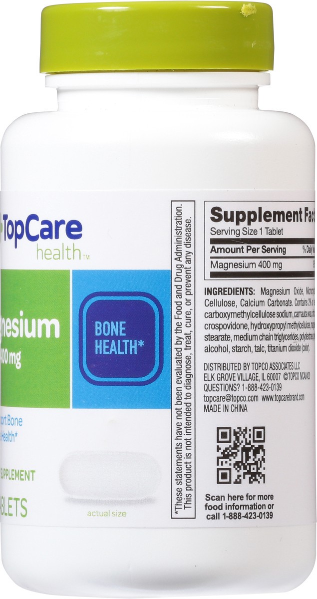 slide 8 of 9, Topcare Magnesium Bone Health 400 Mg Tablets, 60 ct