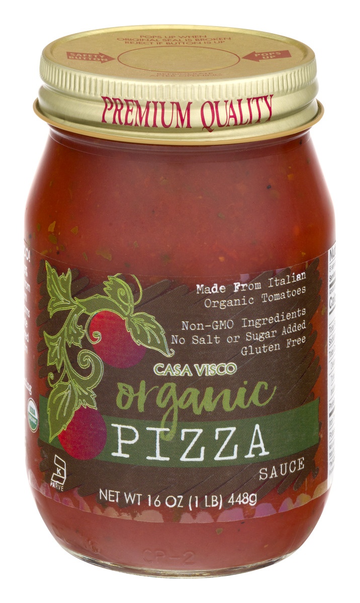 slide 1 of 1, Casa Visco Organic Pizza Sauce, 16 oz