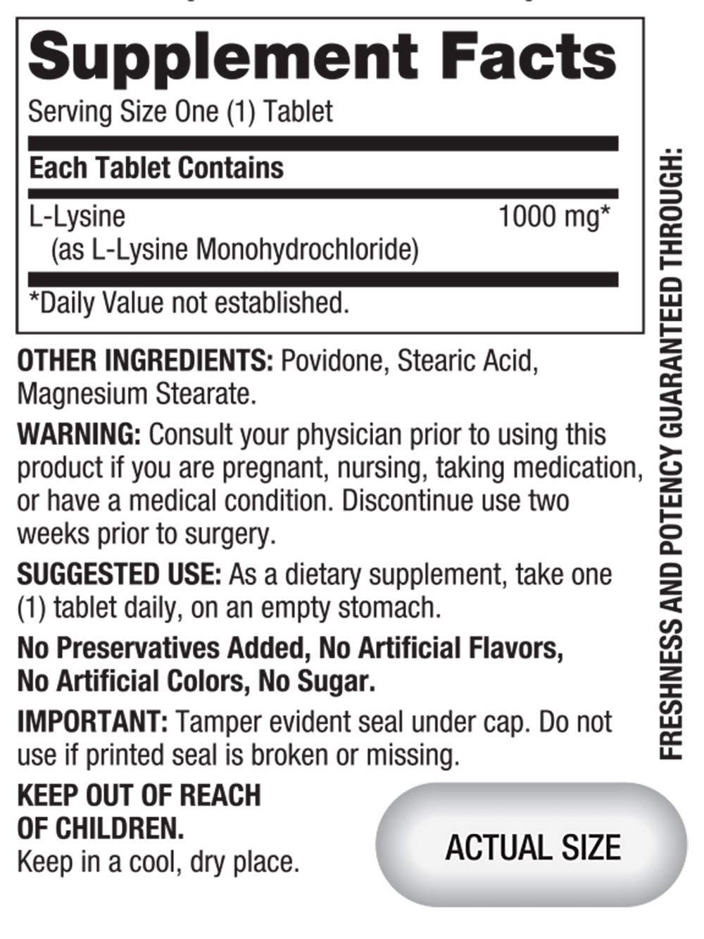 slide 2 of 2, Rite Aid Ra Nat Lysine, 60 ct