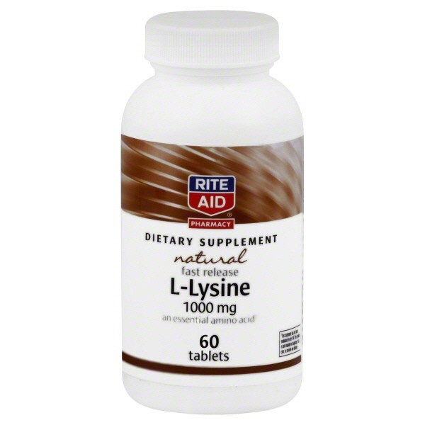 slide 1 of 2, Rite Aid Ra Nat Lysine, 60 ct