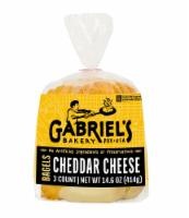 slide 1 of 1, Gabriel's Bakery Cheddar Cheese Bagels, 3 ct; 4.87 oz