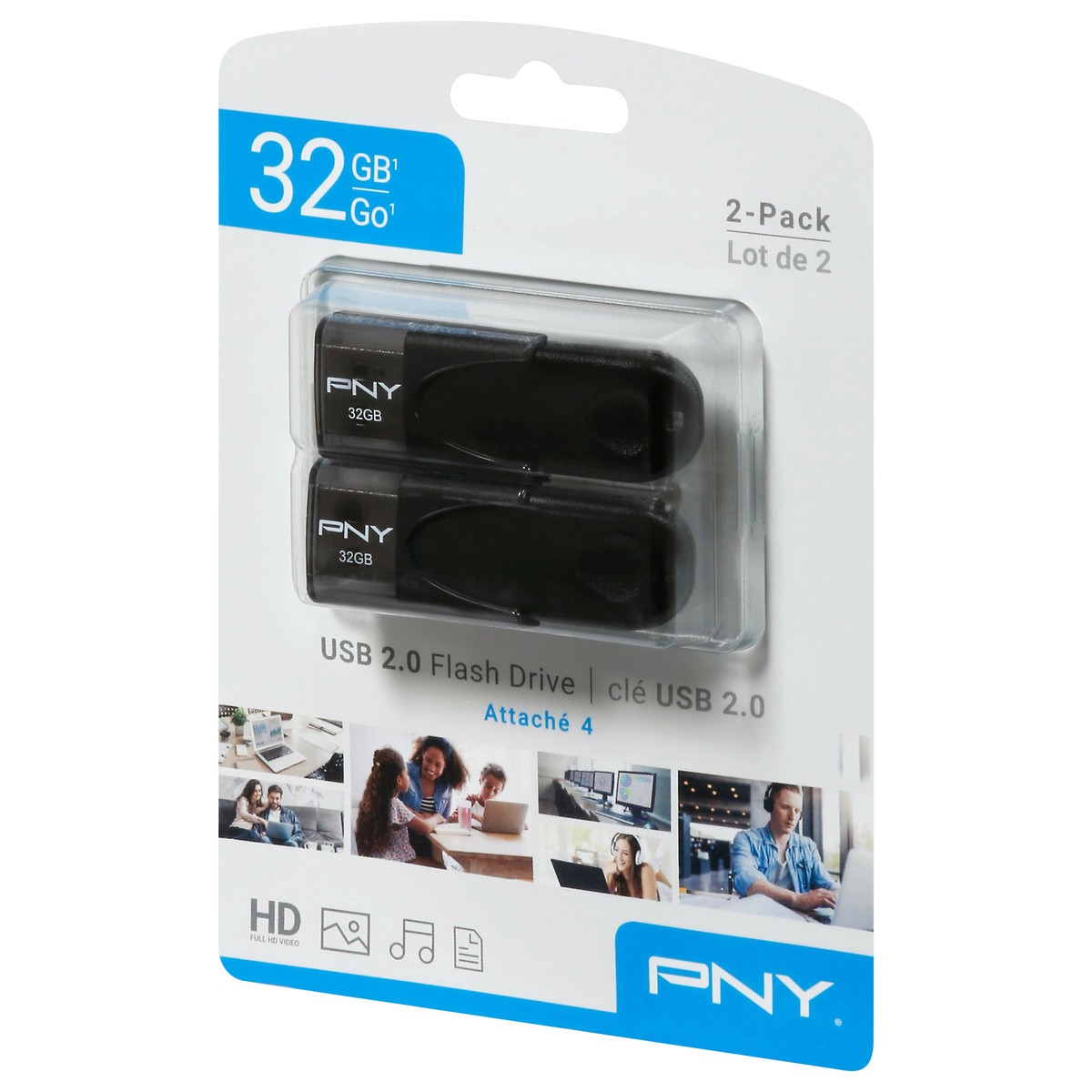 slide 9 of 10, PNY 2-Pack 32 GB USB 2.0 Flash Drive 2 ea, 2 ct