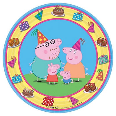 slide 1 of 1, Amscan Peppa Pig Party Paper Plates, 7 in