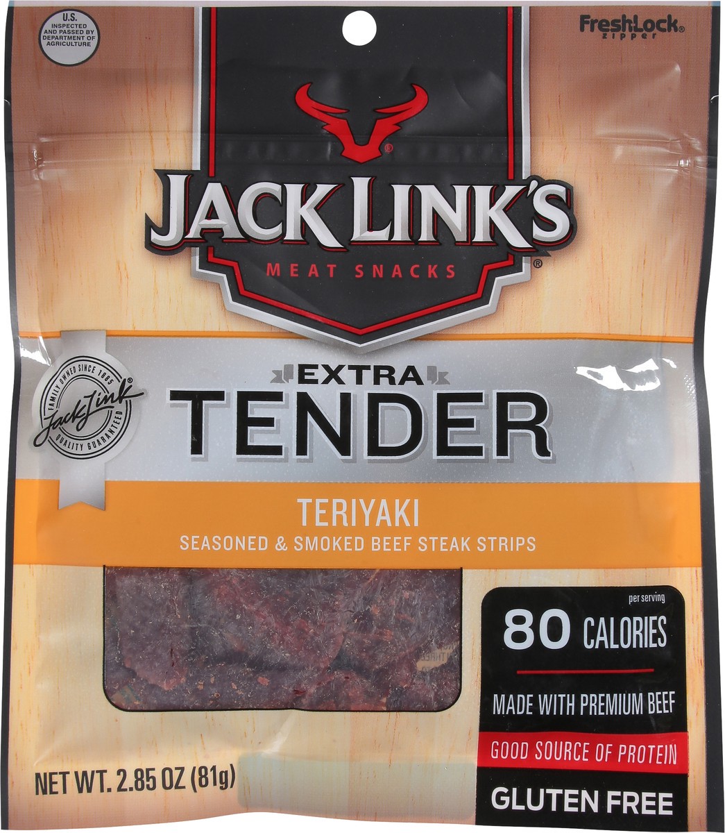 slide 6 of 9, Jack Link's 2.85Oz Jack Link's Teriyaki Premium Beef Strips 1/1 Count, 2.85 oz