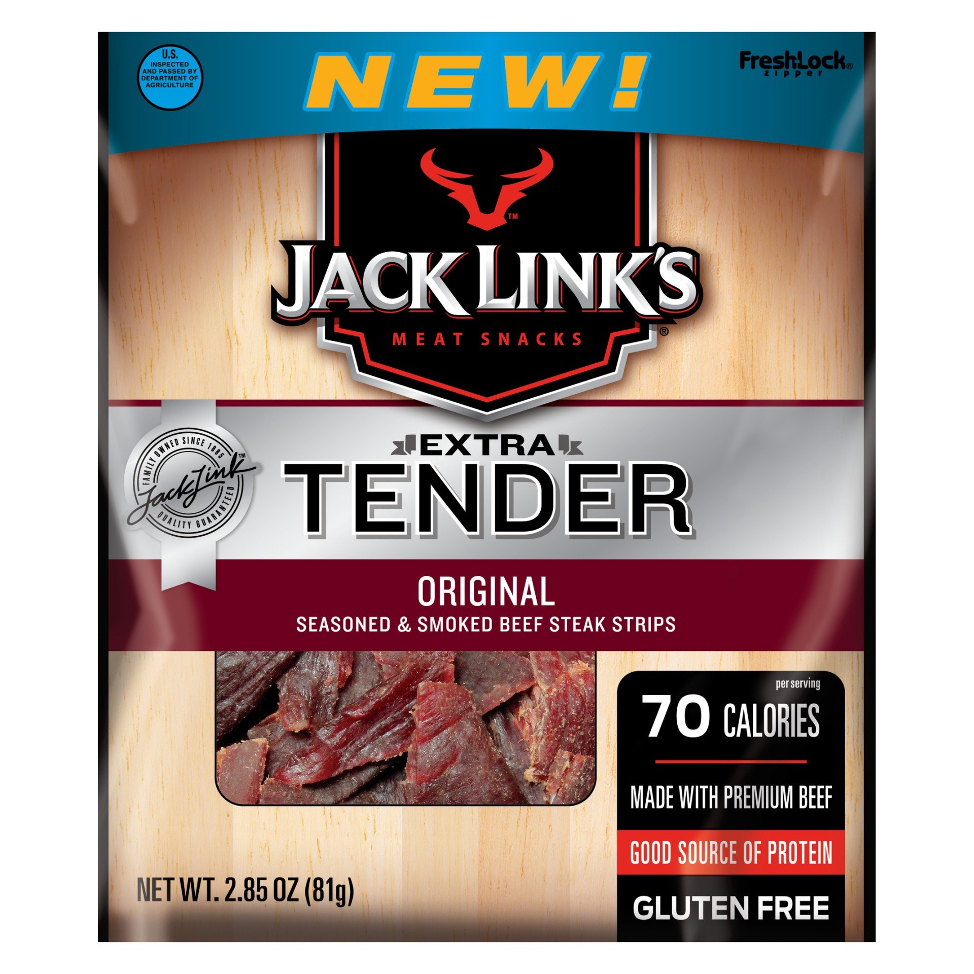 slide 1 of 9, Jack Link's 2.85Oz Jack Link's Teriyaki Premium Beef Strips 1/1 Count, 2.85 oz