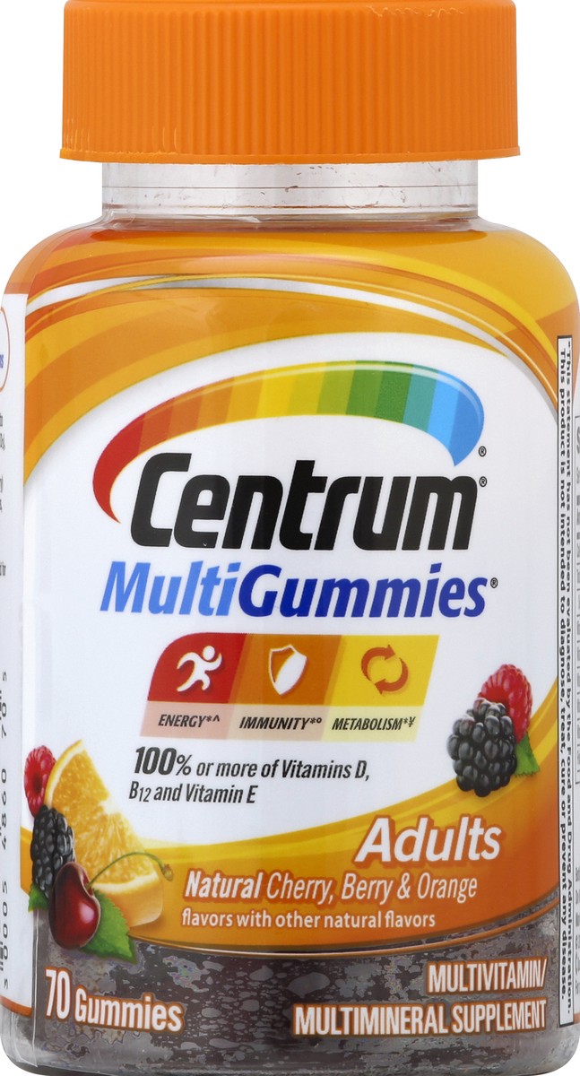 slide 2 of 4, Centrum Multivitamin Gummies, 70 ct