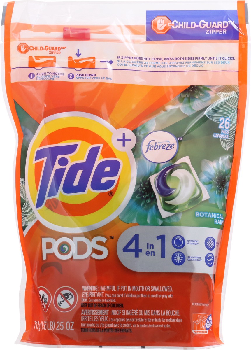 slide 4 of 11, Tide + Febreze Pods 4 in 1 Botanical Rain Detergent 26 ea, 26 ct