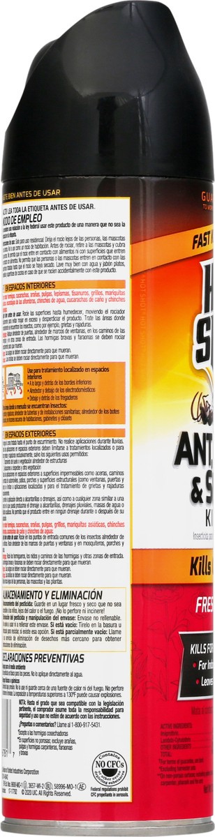 slide 3 of 9, Hot Shot Floral Scent Ant Roach Plus Spider Killer Aerosol, 17.5 oz