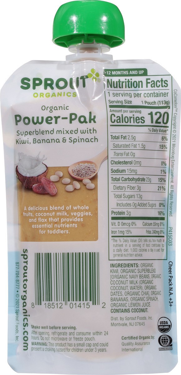 slide 6 of 14, Sprout Organics Cocomelon Organic Power-Pack Toddler 4 oz, 4 oz