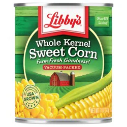 Libby's Whole Kernel Sweet Corn, 11 oz, Vacuum Pack