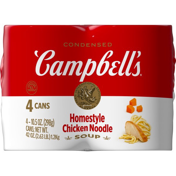 slide 26 of 29, Campbell's Campbell’s Condensed Homestyle Chicken Noodle Soup, 10.5 oz Can (4 Pack), 42 oz