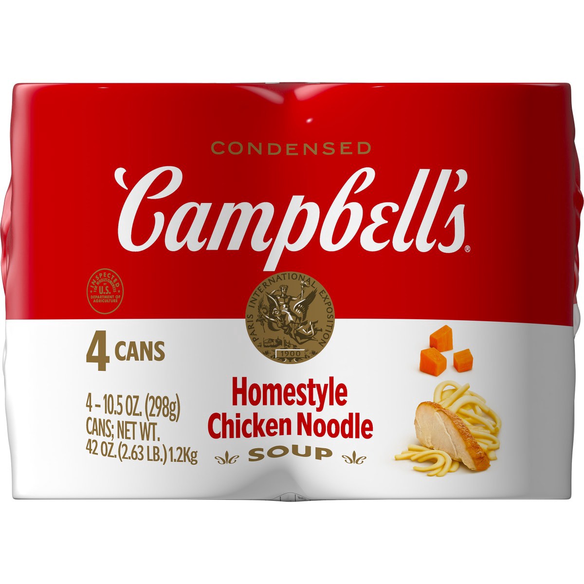 slide 22 of 29, Campbell's Campbell’s Condensed Homestyle Chicken Noodle Soup, 10.5 oz Can (4 Pack), 42 oz
