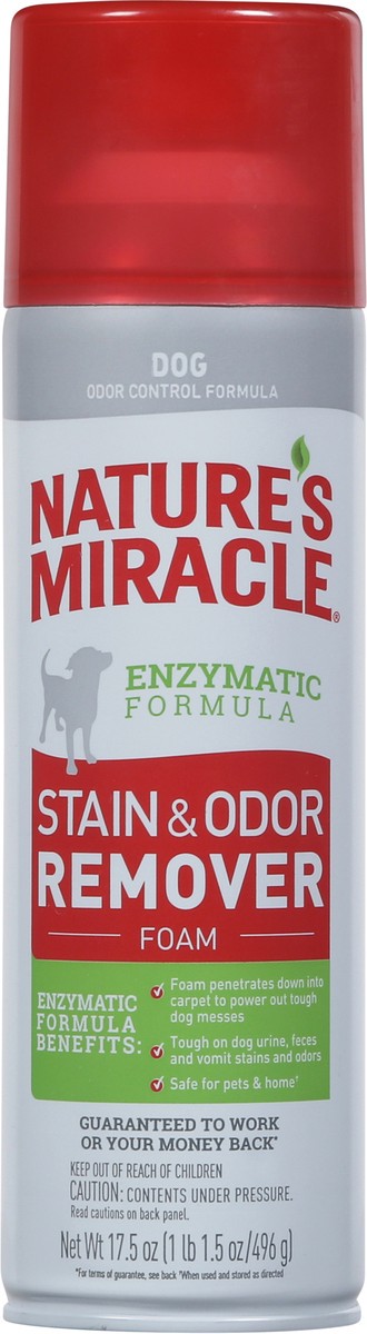 slide 11 of 12, Nature's Miracle Enzymatic Formula Dog Stain & Odor Remover Foam 17.5 oz, 17.5 oz