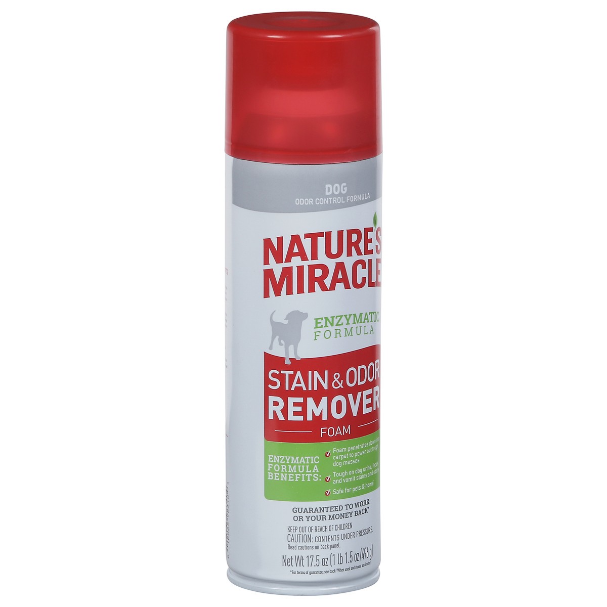 slide 8 of 12, Nature's Miracle Enzymatic Formula Dog Stain & Odor Remover Foam 17.5 oz, 17.5 oz