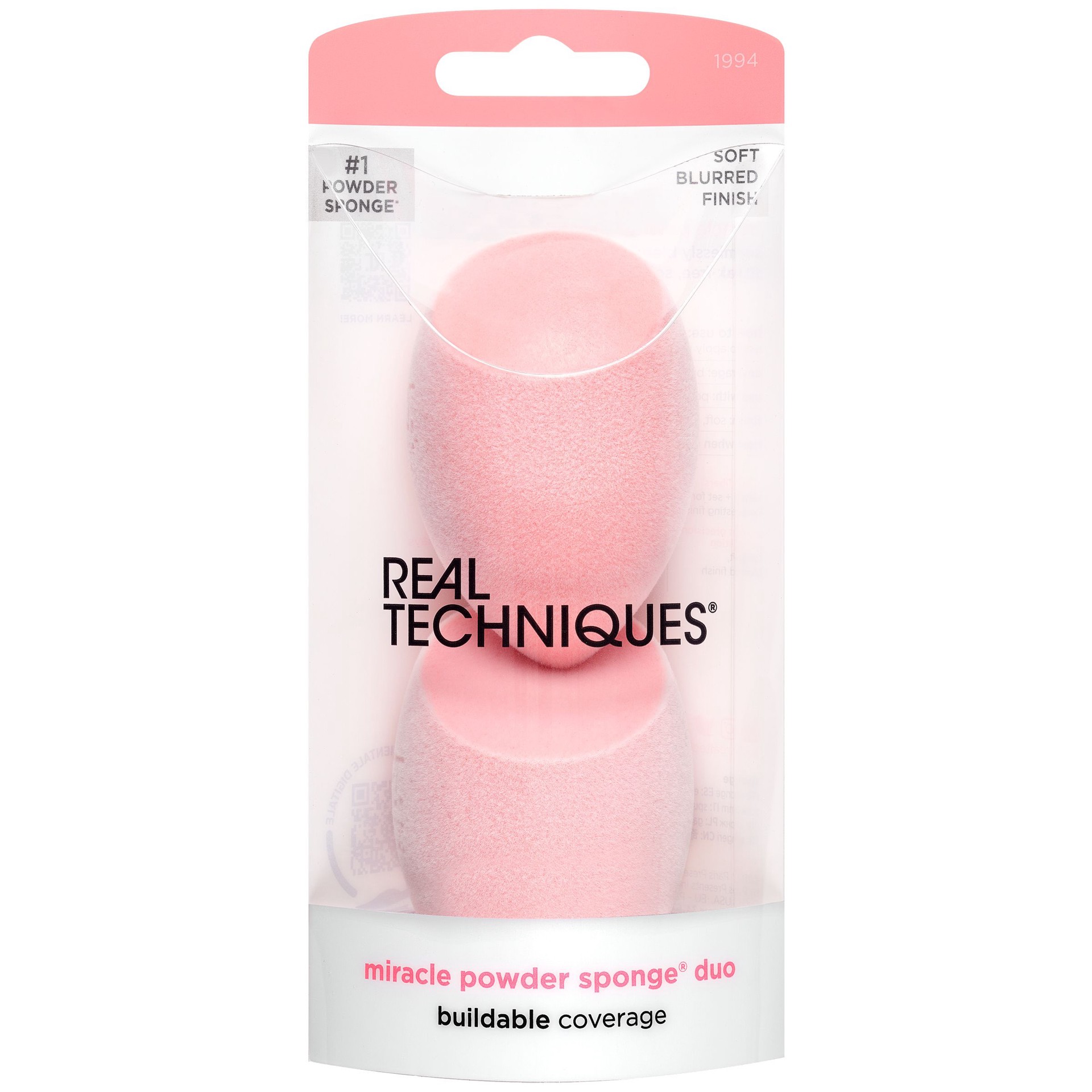 slide 7 of 8, Real Techniques Miracle Powder Sponge Duo, 2 Count, 1 ct