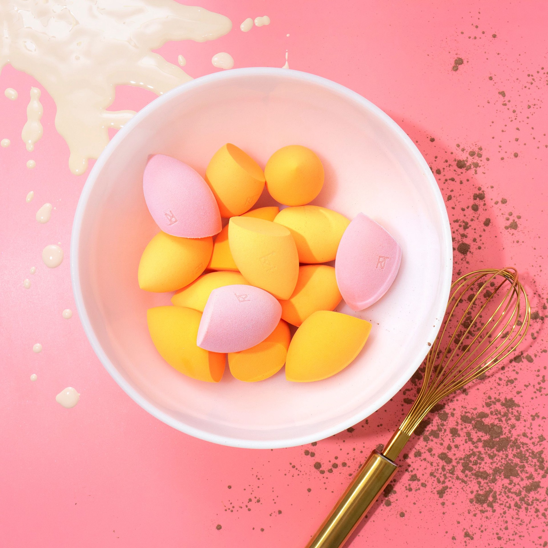 slide 3 of 8, Real Techniques Miracle Powder Sponge Duo, 2 Count, 1 ct