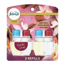 Febreze Plug Luxe Vanilla Suede Scented Oil Refills 2 - 0.87 fl oz Each