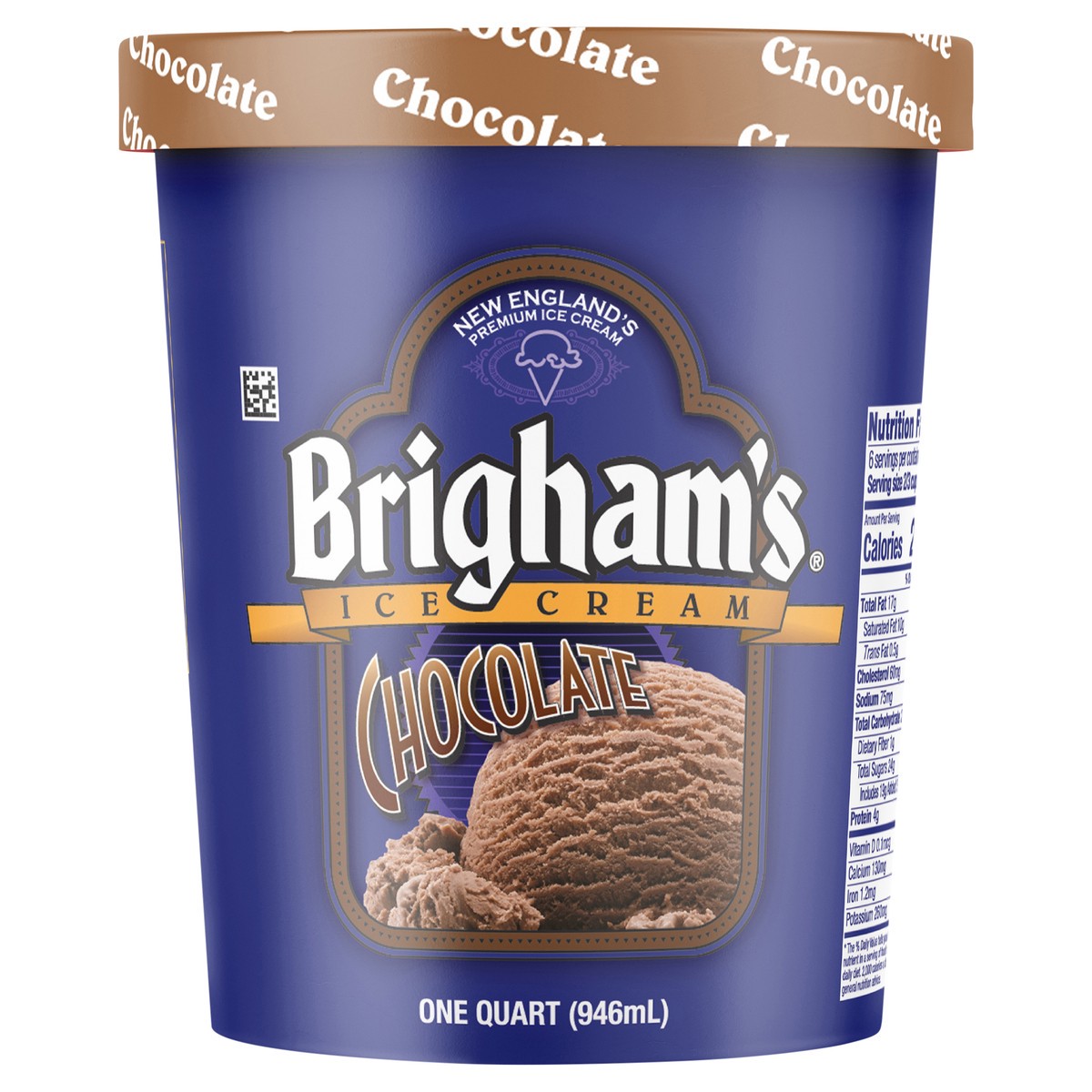 slide 1 of 8, Brigham's Chocolate Ice Cream, 32 fl oz