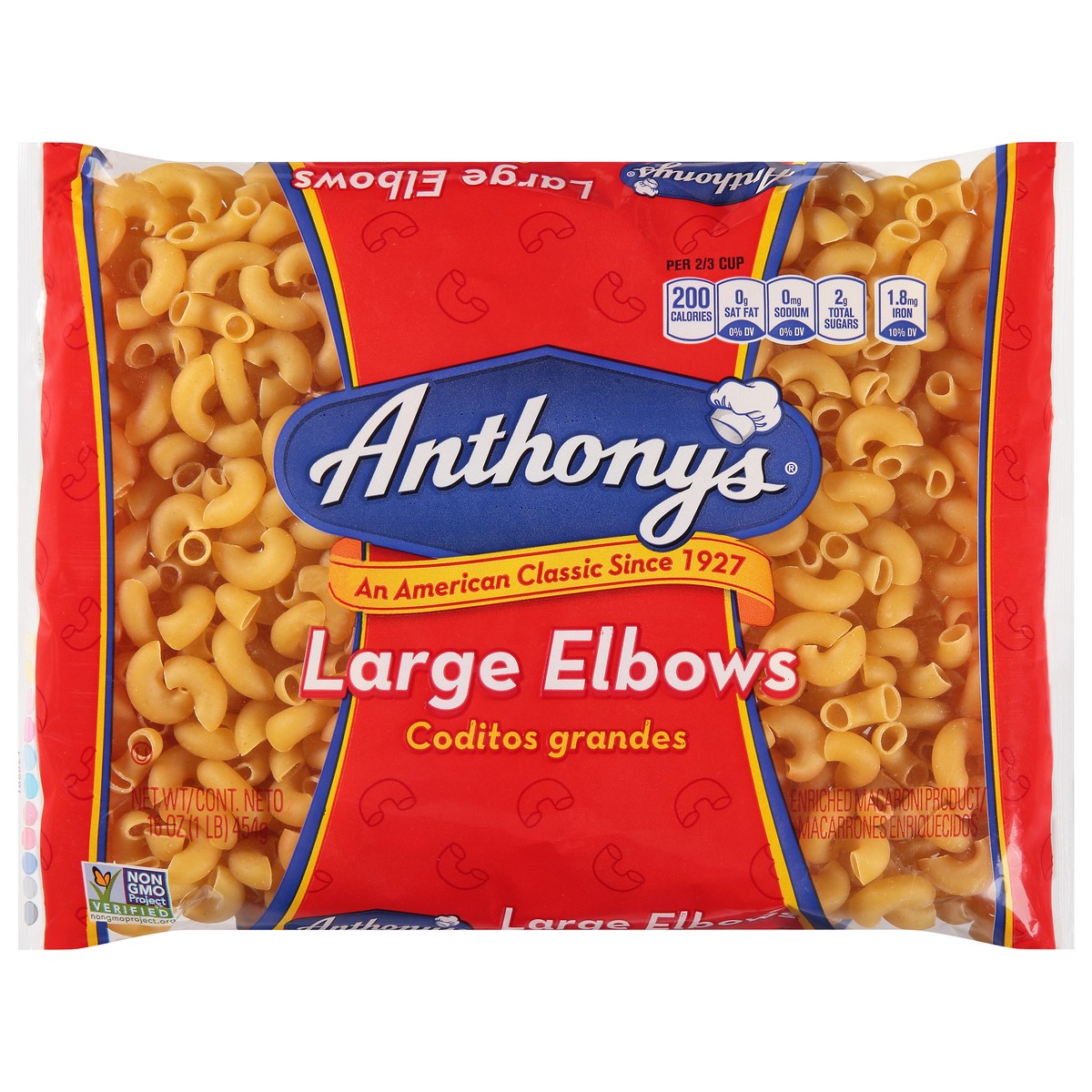 slide 9 of 14, Anthony's Large Elbows 16 oz, 16 oz