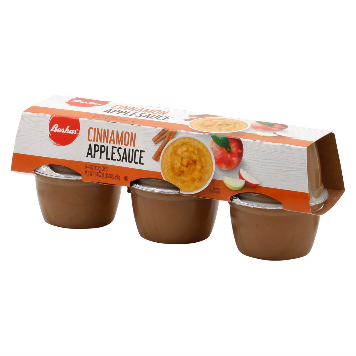 slide 7 of 14, Bashas Applesauce Cinnamon Cup, 24 oz