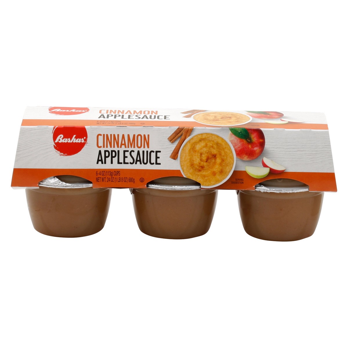 slide 9 of 14, Bashas Applesauce Cinnamon Cup, 24 oz