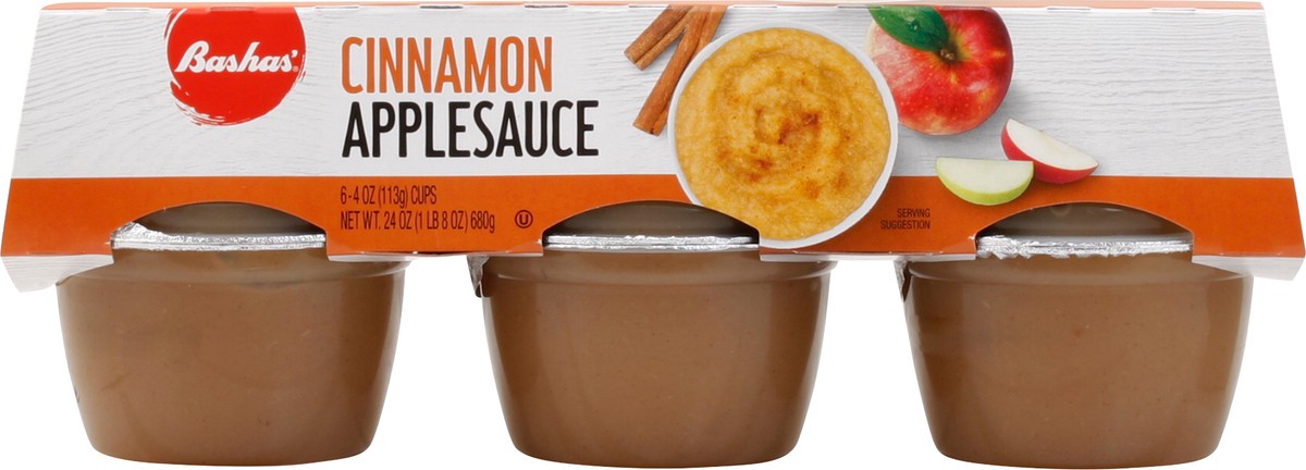 slide 3 of 14, Bashas Applesauce Cinnamon Cup, 24 oz