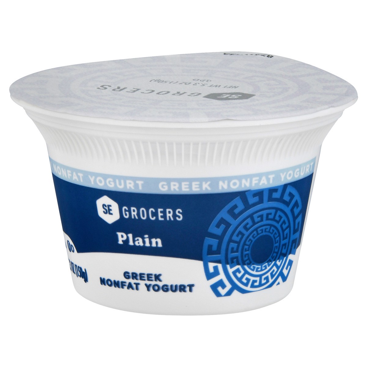 slide 10 of 11, SE Grocers Non Fat Plain Greek Yogurt, 5.3 oz