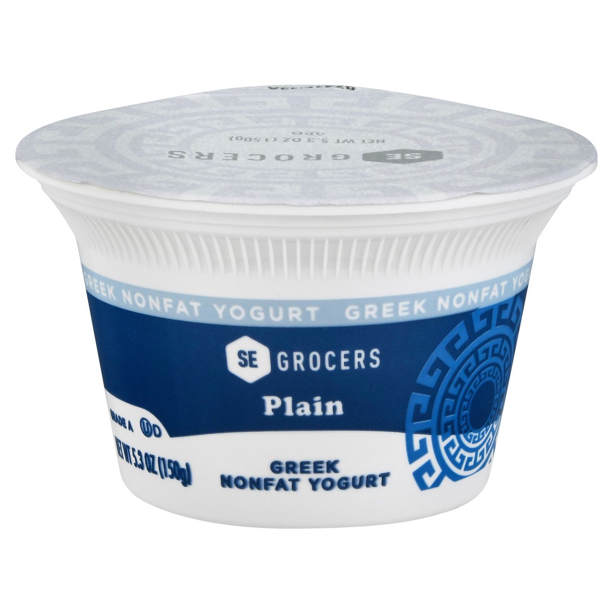 slide 1 of 11, SE Grocers Non Fat Plain Greek Yogurt, 5.3 oz