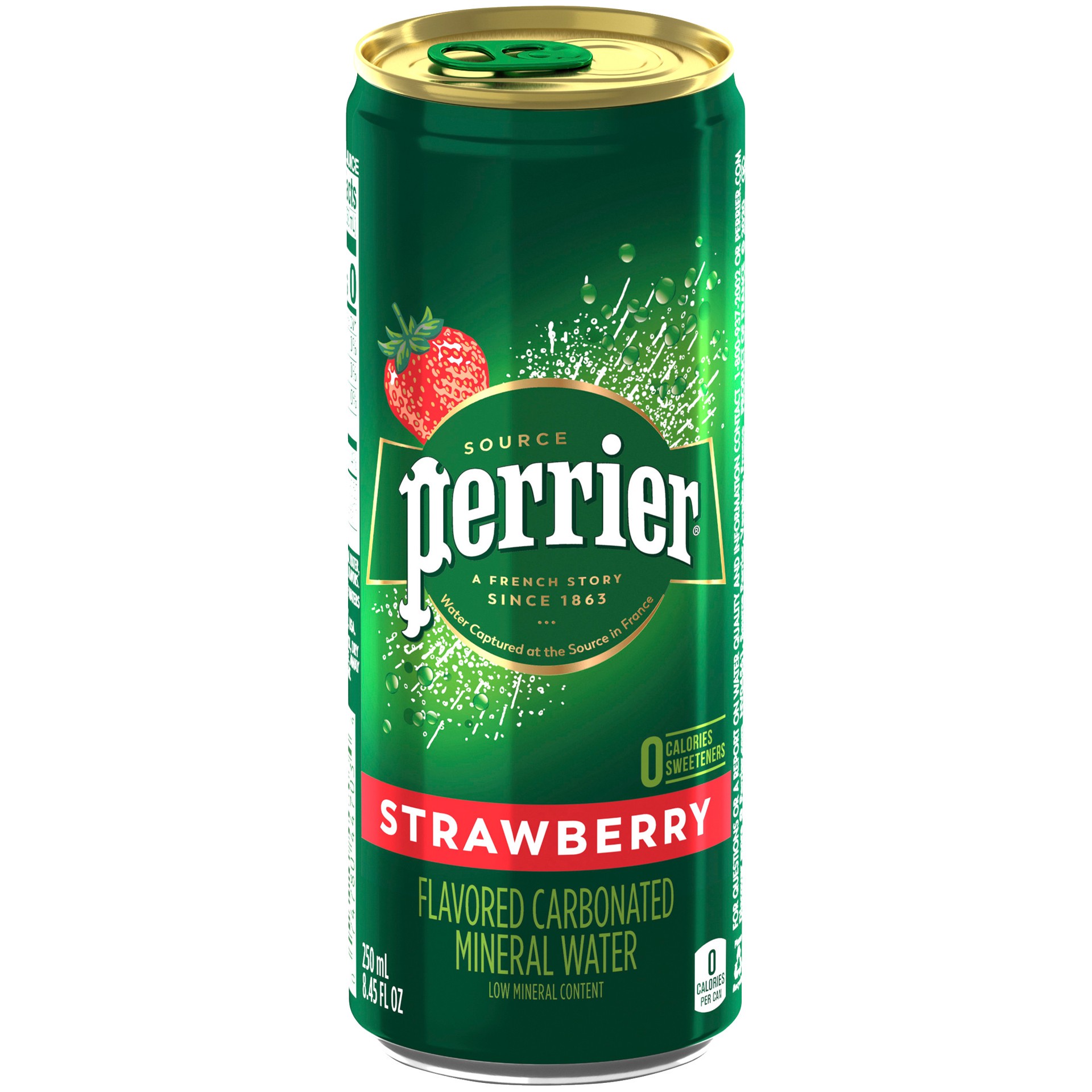 slide 1 of 2, Perrier® strawberry sparkling water, 8.45 fl oz